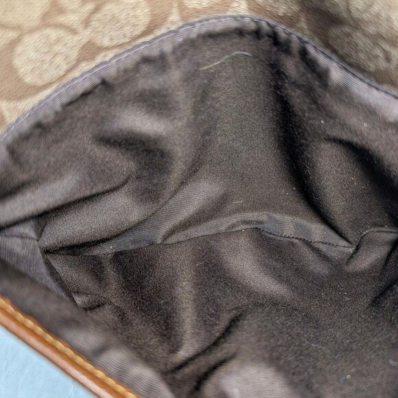 Coach Signature Coated Canvas Leather Brown Tan File Crossbody F34938 - Picture 9 of 10